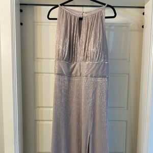 Oleg Cassini Silver Shimmer Dress